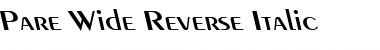 Download Pare Wide Reverse Font