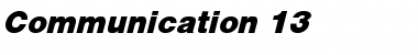 Download Communication 13 Font
