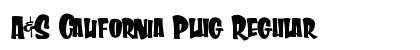 A&S California Plug Regular Font A&S California Plug Regular Font Preview