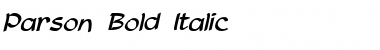 Download Parson Bold Italic Font