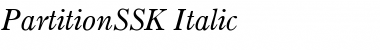 Download PartitionSSK Italic Font