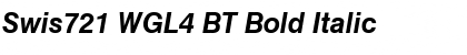 Download Swis721 WGL4 BT Bold Italic Font