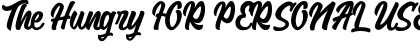 Download The Hungry FOR PERSONAL USE Font