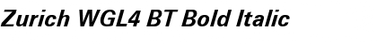 Download Zurich WGL4 BT Bold Italic Font