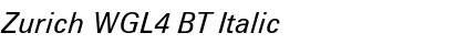 Download Zurich WGL4 BT Italic Font