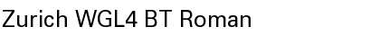 Download Zurich WGL4 BT Roman Font