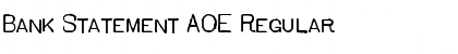 Download Bank Statement AOE Regular Font