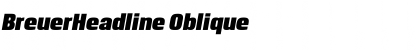 Download BreuerHeadline Oblique Font
