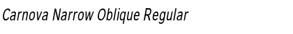 Download Carnova Narrow Oblique Regular Font