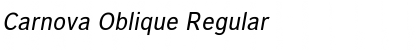 Download Carnova Oblique Regular Font