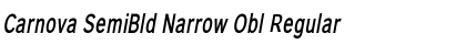 Download Carnova SemiBld Narrow Obl Regular Font