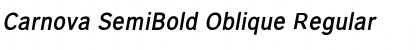Download Carnova SemiBold Oblique Regular Font