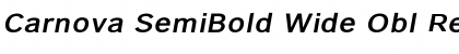Download Carnova SemiBold Wide Obl Regular Font