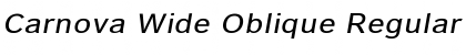 Download Carnova Wide Oblique Regular Font