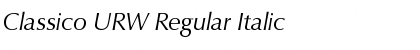 Download Classico URW Regular Italic Font