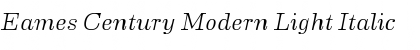 Download Eames Century Modern Light Italic Font