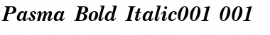 Download Pasma Bold Italic Font
