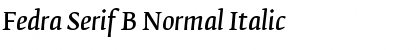 Download Fedra Serif B Normal Italic Font
