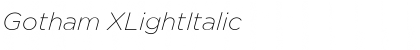 Download Gotham XLightItalic Font