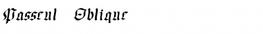 Download Passeul Oblique Font