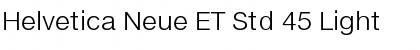 Download Helvetica Neue ET Std 45 Light Font