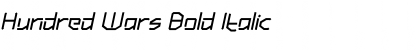 Download Hundred Wars Bold Italic Font
