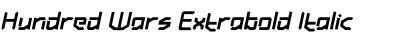 Download Hundred Wars Extrabold Italic Font