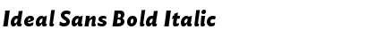 Download Ideal Sans Bold Italic Font