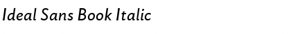 Download Ideal Sans Book Italic Font