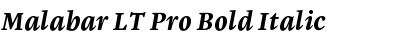 Download Malabar LT Pro Bold Italic Font