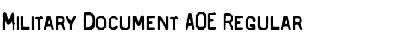 Download Military Document AOE Regular Font