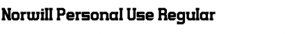 Download Norwill Personal Use Font Download Norwill Personal Use Font
