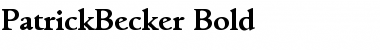 Download PatrickBecker Bold Font