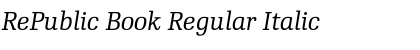 Download RePublic Book Regular Italic Font
