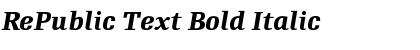 Download RePublic Text Bold Italic Font