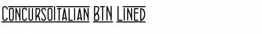 Download ConcursoItalian BTN Lined Font