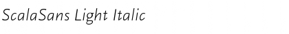 Download ScalaSans Light Italic Font