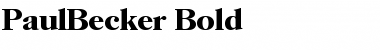 Download PaulBecker Bold Font