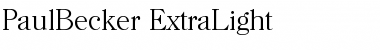 Download PaulBecker-ExtraLight Regular Font