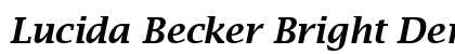 Lucida Becker Bright Demi Italic Font Lucida Becker Bright Demi Italic Font Preview