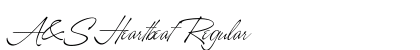 A&S Heartbeat Regular Font A&S Heartbeat Regular Font Preview