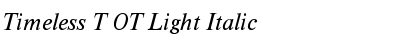 Download Timeless T OT Light Italic Font