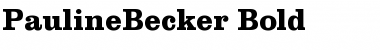 Download PaulineBecker Bold Font