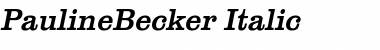 Download PaulineBecker Italic Font