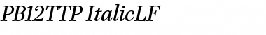 Download PB12TTP-ItalicLF Regular Font