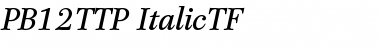 Download PB12TTP-ItalicTF Regular Font