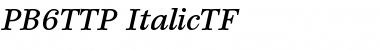 Download PB6TTP-ItalicTF Regular Font