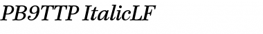 Download PB9TTP-ItalicLF Regular Font