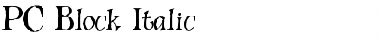 Download PC Block Italic Regular Font