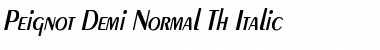 Download Peignot-Demi-Normal Th Italic Italic Font